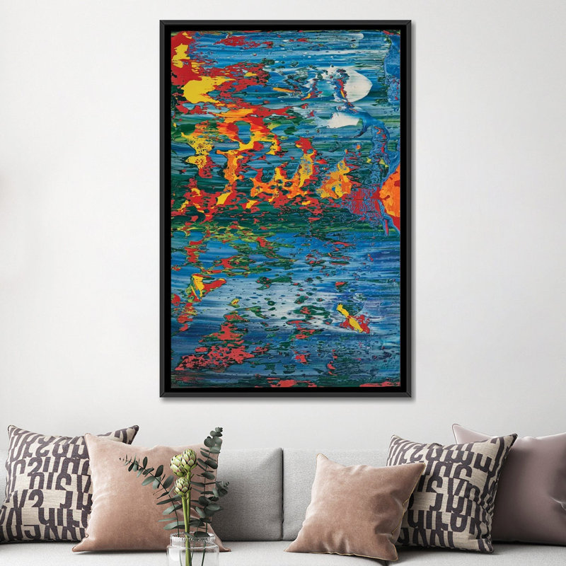 « kurt hawn », reproduction sur toile, H 26 po x l 18 po x P 1,5 po, Toile avec cadre noir, Pas de tapis