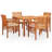 Square 4 - Person Dining Set with Cushions-545941529-545941528