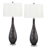 Amalfi 35" Dark Grey with Golden Dots Table Lamp