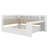 Full Size Wooden Daybed With Trundle And LED Light, Shelves And Charging Station, L-Shaped Daybed With Desk-1285538505