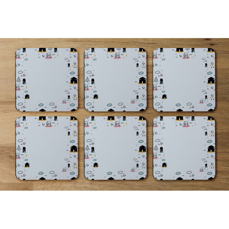 Square 6 Piece Coaster Set