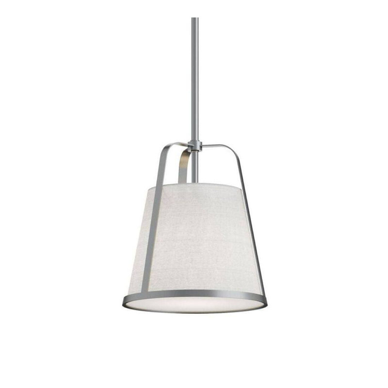 409E166077E14031A8B5DA82BEAE96E6 Jamori 10" One-Light Medium Base Pendant, Satin Nickel, Satin Nickel