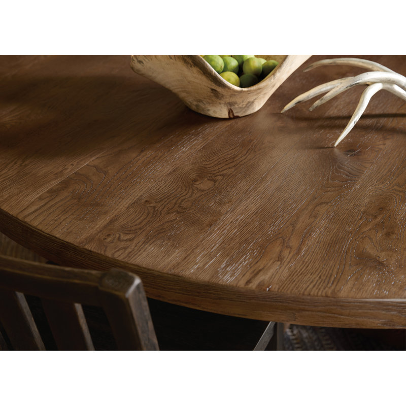 Driftwood 72In Round Dining Table, Walnut, 30”H x 72”L x 72”W