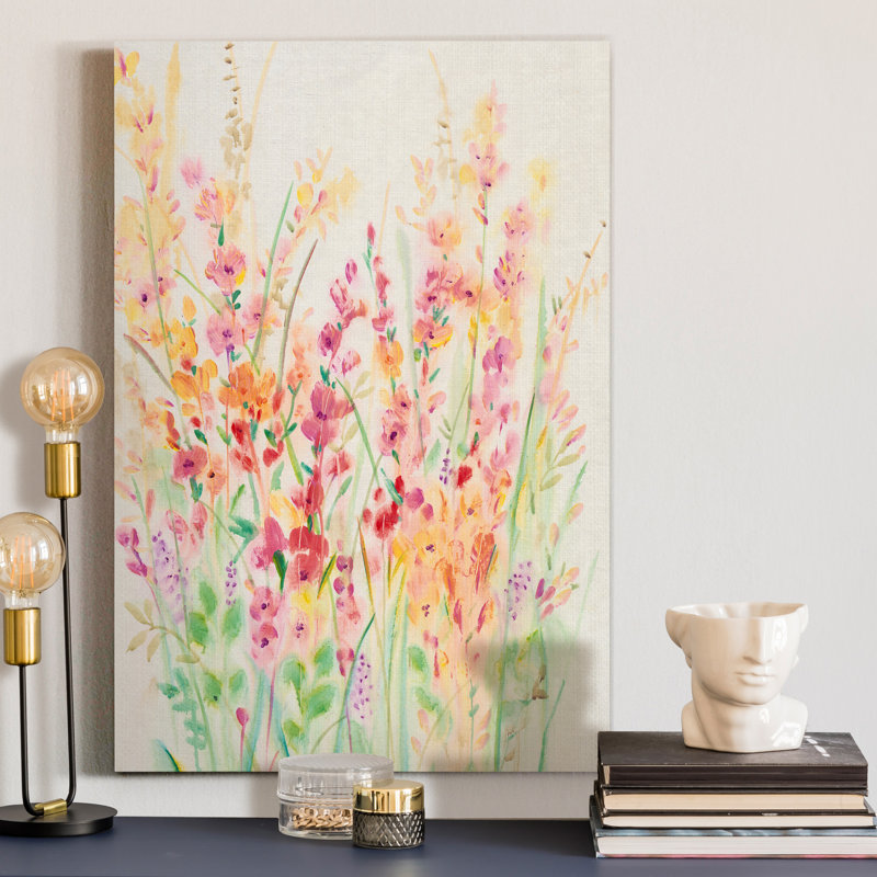 " Brilliant Floral I ", 8" H x 12" W x 1.5" D