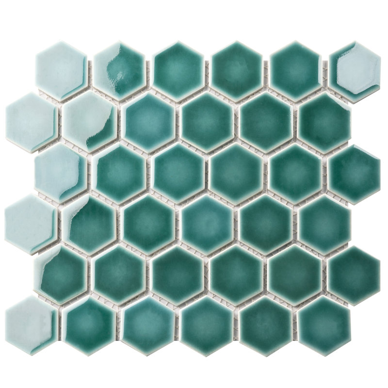 Carreau de mosaïque en porcelaine Merola, Vert
