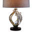 Lampe de table 28,25 "en polyrésine" Balleria ", cristal et verre