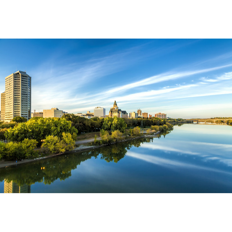 Saskatoon Skyline par Sprokop - photographie sur toile tendue, H 20 po x l 30 po