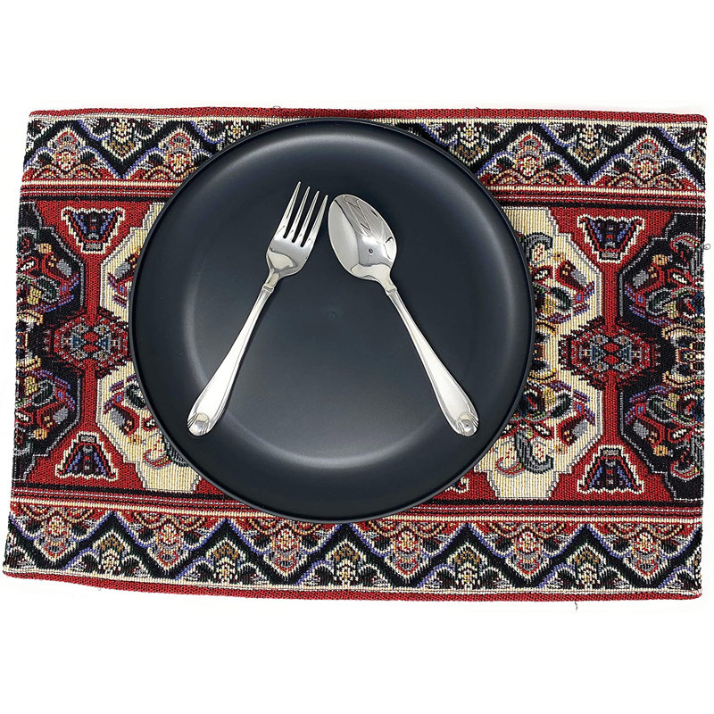 Cotton, Polyester Damask Rectangle Placemat