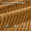 Canapé de sol paresseux en velours côtelé avec pouf pour salon et chambre, canapé-lit pouf pour adulte, emballage compressé-1267492027