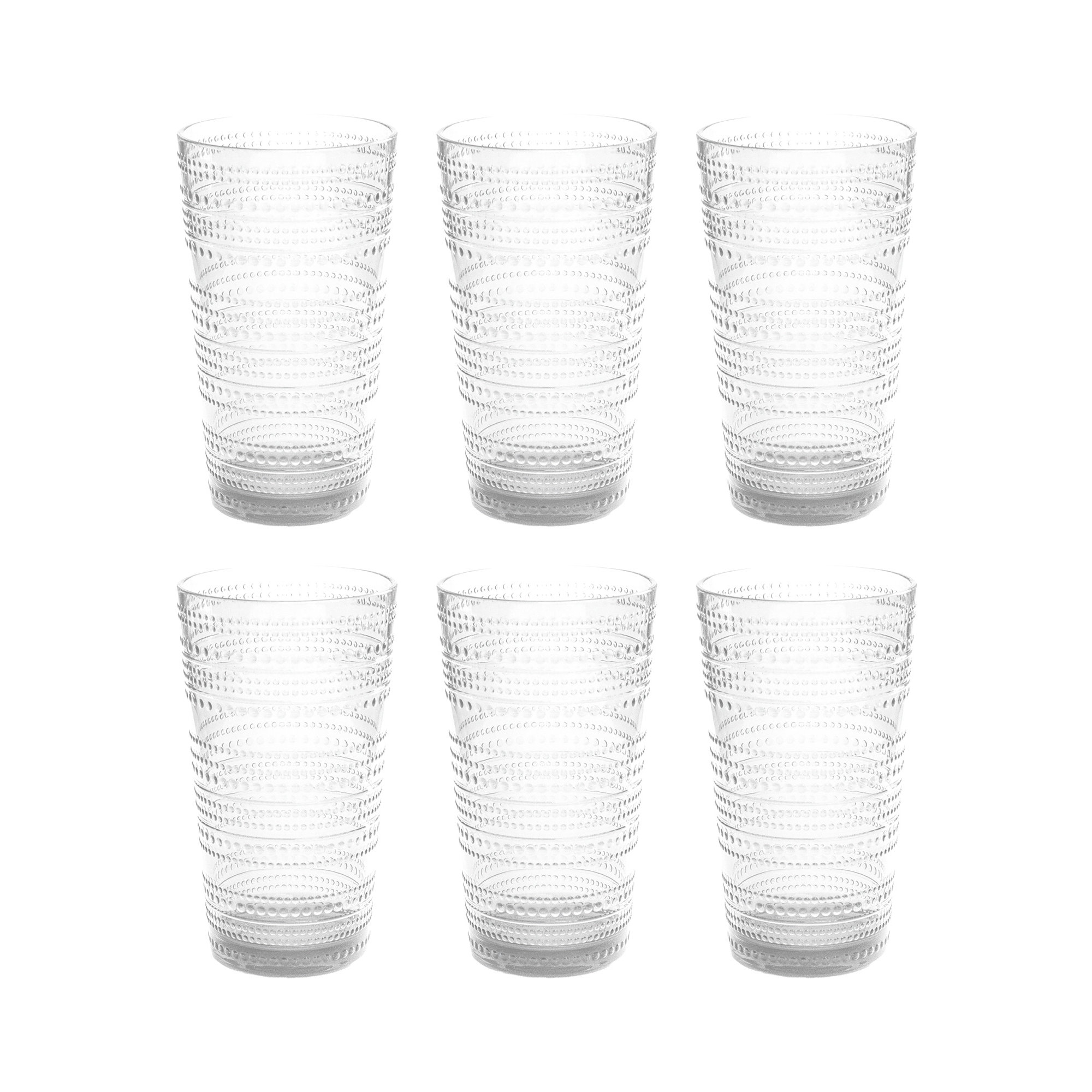 Joss & Main Chaplin 6 - Piece Acrylic Drinking Glass Glassware Set, 16oz., Clear