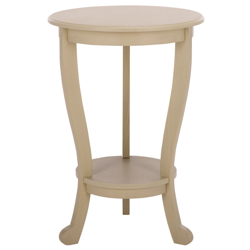 Tutuala Solid Wood 3 Legs End Table with Storage, Sand