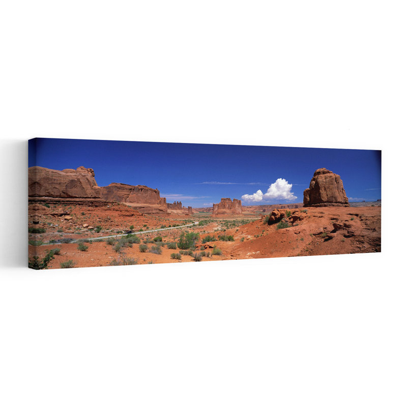 Arches National Park Moab Utah USA 1 Piece Wrapped Canvas Panoramic Wall Art, 40.64 cm H x 121.92 cm W