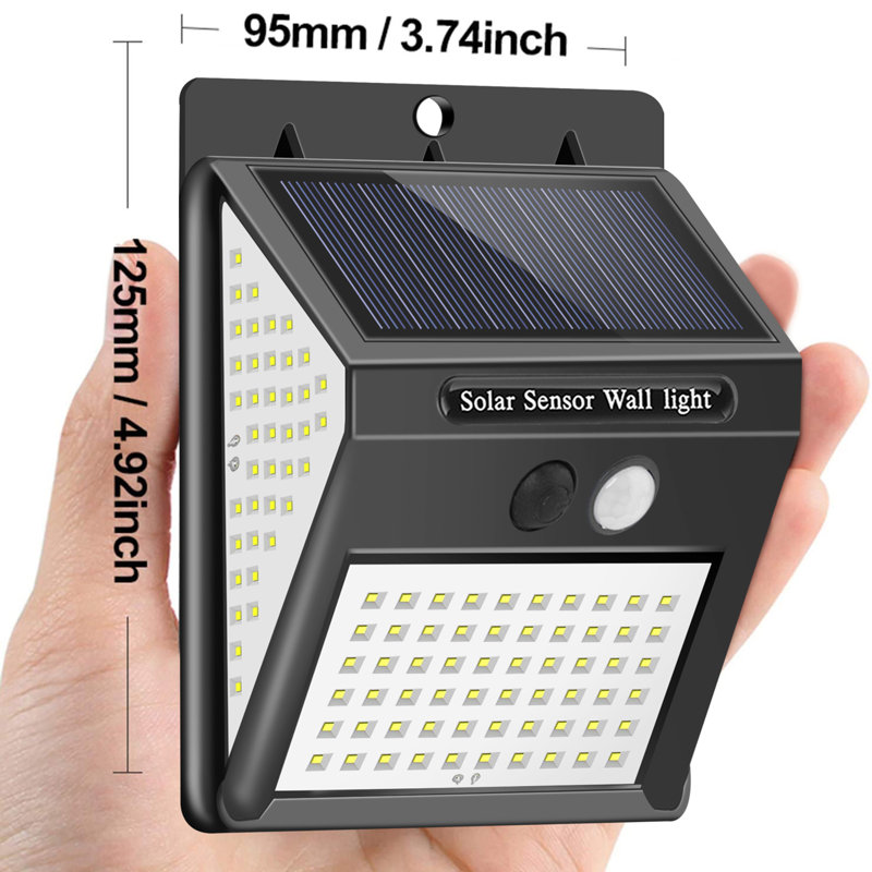 .55 Watt LED Solar Power Dusk to Dawn Battery Operated Outdoor Security Wall Pack with Motion Sensor (Pack of 144)