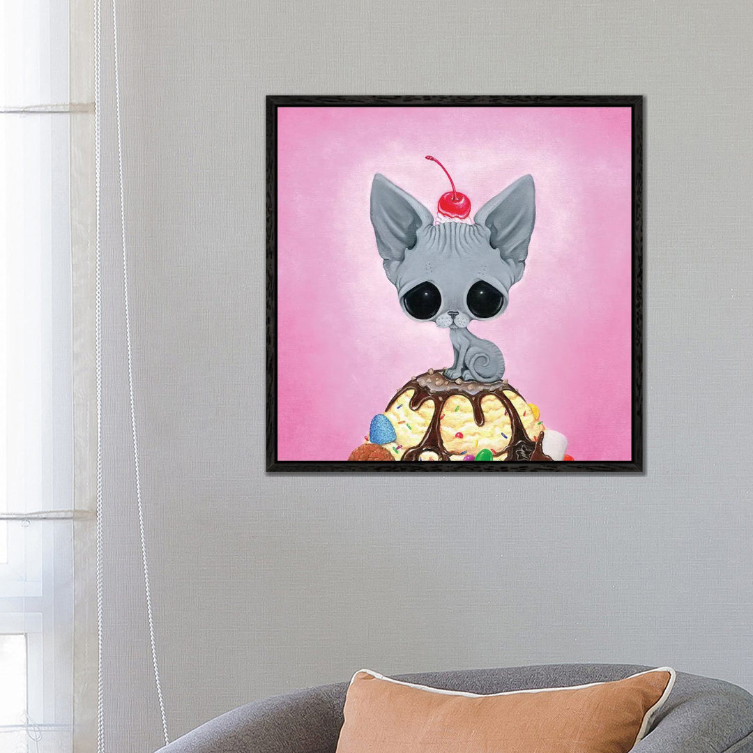 Kitty Please With A Cherry On Top von Sugar Fueled - Gallery-Wrapped Canvas Giclée