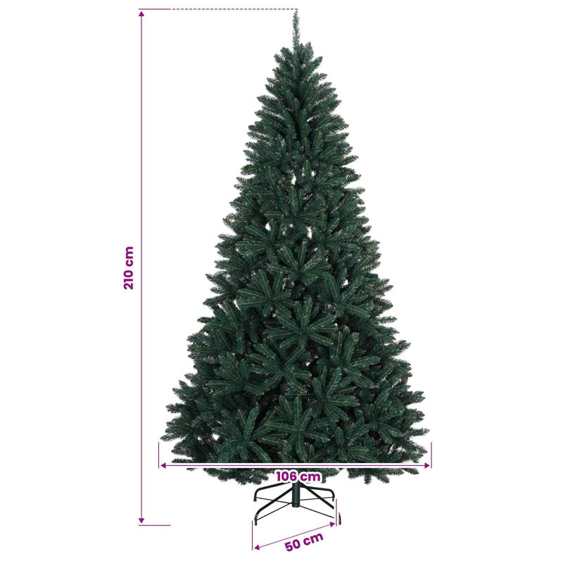 Christmas Tree, Ø 120 x 240 cm, with 300 LEDs, Medium Green