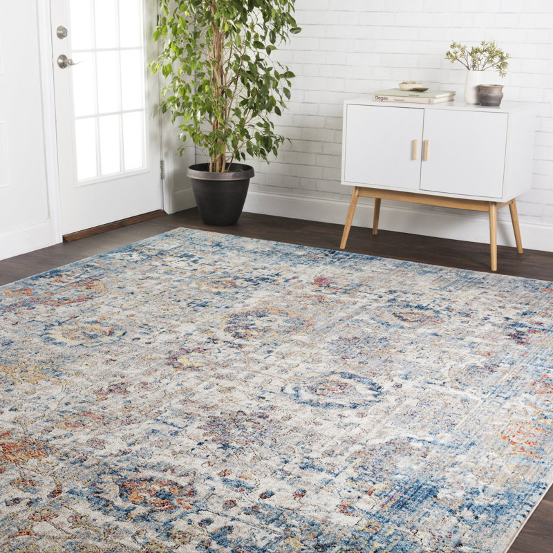Tapis bleu Beauvonce, Rectangle 5 pi x 7 pi 6 po