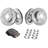 Drilled Slotted Front Rear Brake Rotors Pads Kit for Chevy Silverado GMC