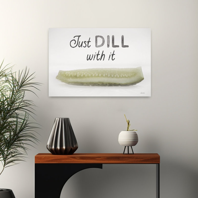 Just Dill With It, art contemporain abstrait, H 16 po x l 24 po