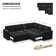 L Shaped Sofa Set Large Velvet Chenille Pullout Sofa Bed Modular Sectional Couch Convertible Sleeper
