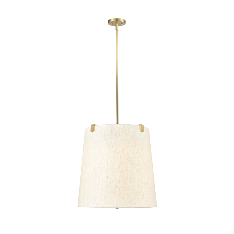 Luminaire suspendu 5 lumières Regene en nickel brossé, Or moderne