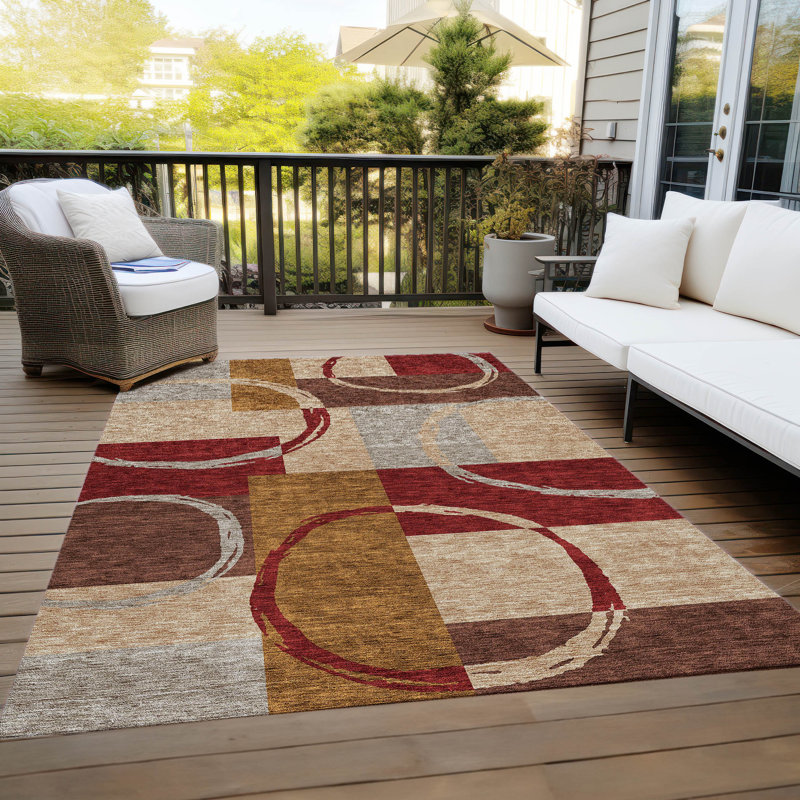 Tapis rectangulaire Aleh avec envers antidérapant, Rectangle 2 pi 6 po x 3 pi 10 po