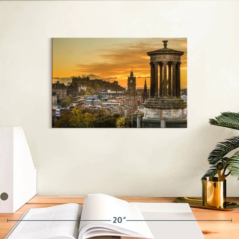 Rorry Sunset Over Edinburgh, 8" H x 12" W