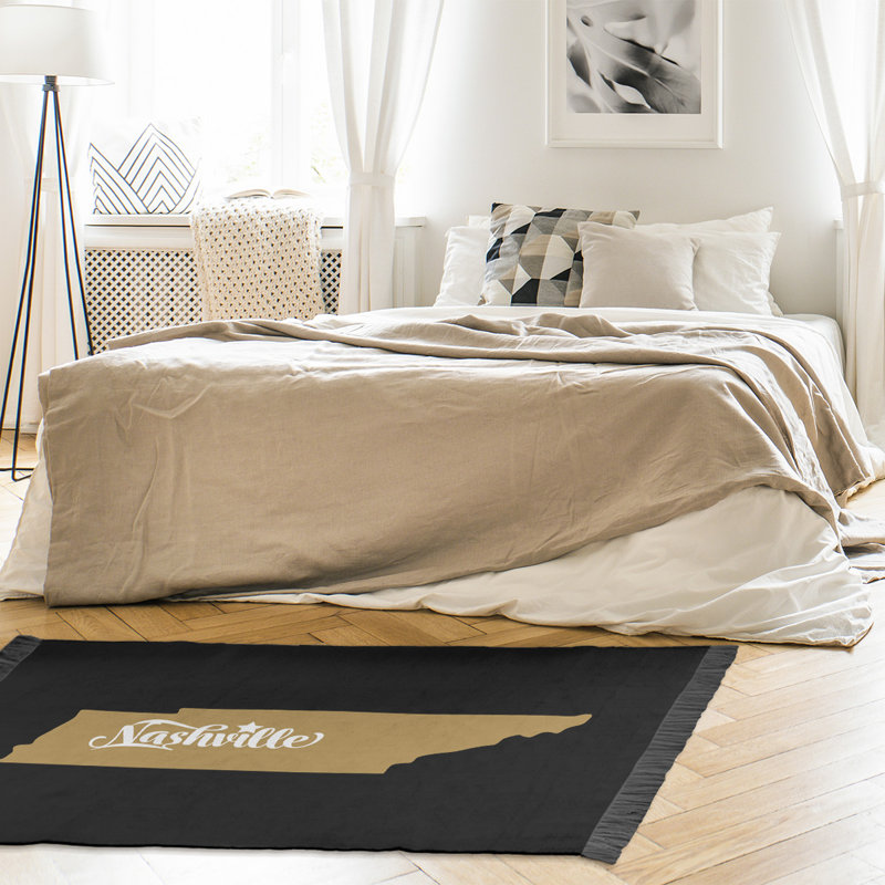 Tapis noir / kaki foncé Nashville