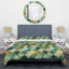 Ensemble de housse de couette à carreaux vert or et mosaïque dorée-109144855-125121414