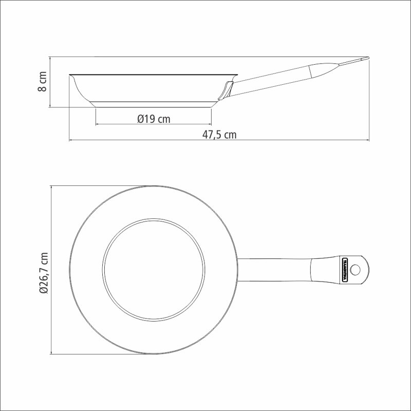 Stainless Steel Non-Stick Frying Pan, 26cm