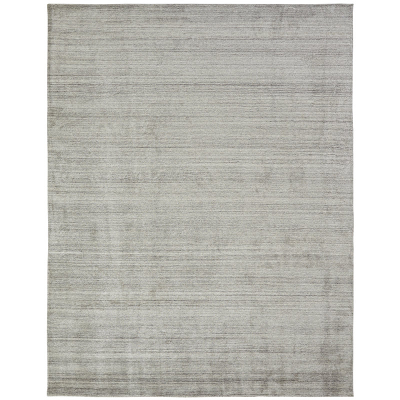 Chino Hand-Woven Ivory Area Rug, Beige, Rectangle 9'6" x 13'