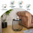 Frame Wood Top End Table in Metal Base -798825738