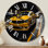Horloge murale voiture jaune sur autoroute symphonique - transport