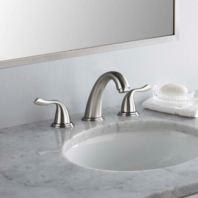 Widespread 2-handle Bathroom Faucet with Drain Assembly