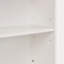 Élégante armoire haute avec porte en acrylique, buffet polyvalent aux courbes gracieuses, bibliothèque contemporaine avec tablettes réglables pour le salon