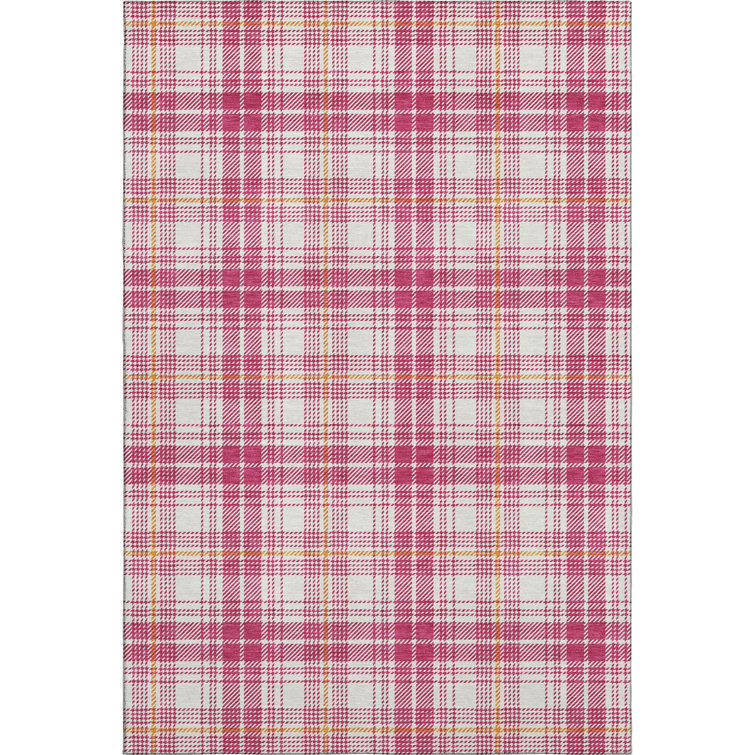 Premium Machine Washable Natoma AMF993 Plaid Rug