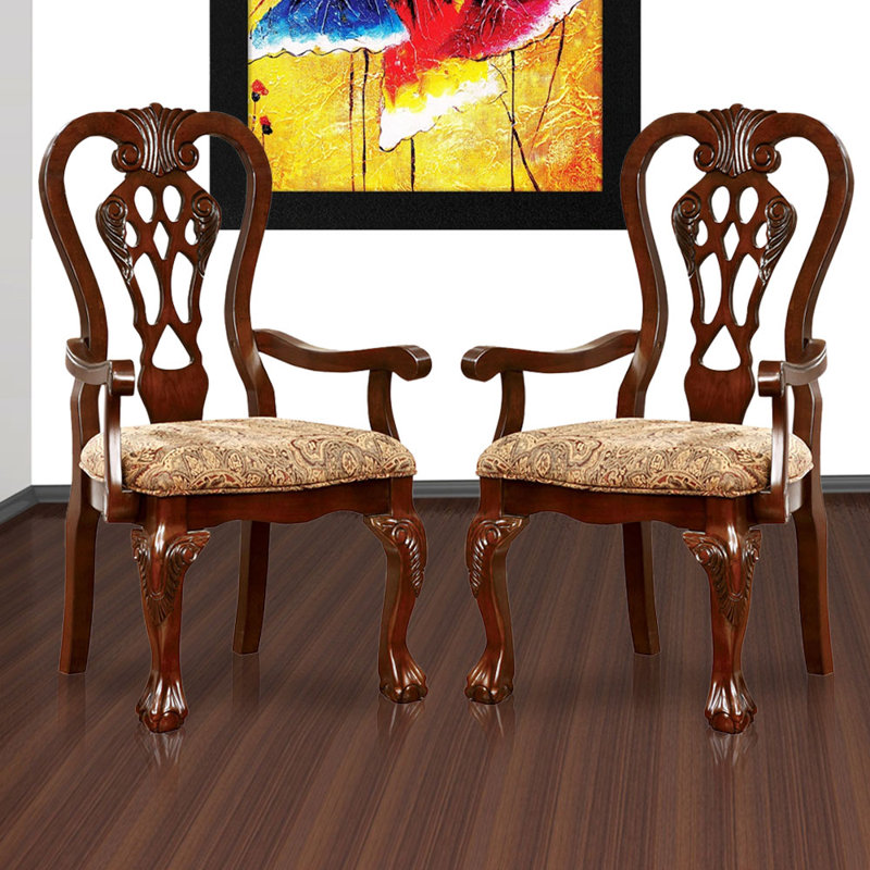 Fauteuil à dossier Buckneh Queen Anne en brun