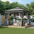 Outdoor Gazebo with Double Roofs and Privacy Screens-112693008-112693010