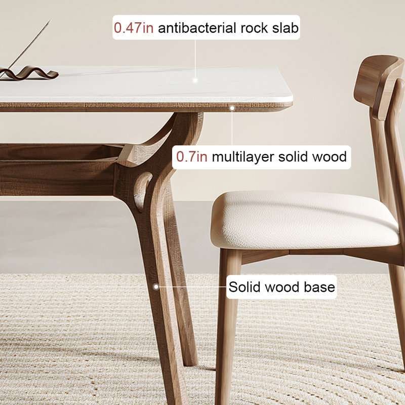 Small rectangular family dining table, 29.52"H x 78.74"L x 35.43"W