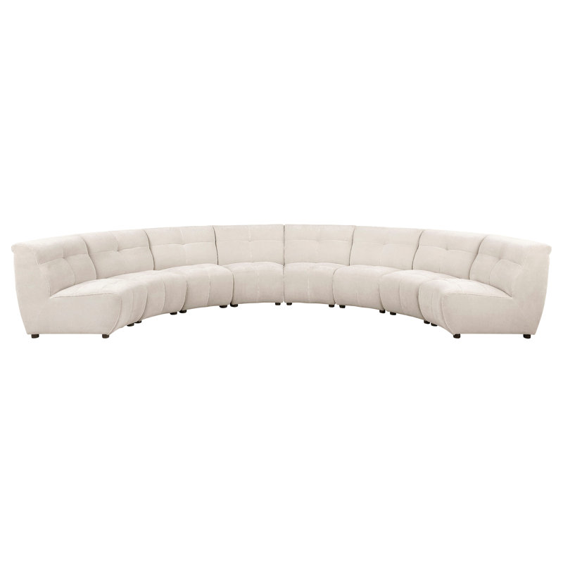 Canapé modulaire rembourré ivoire 8 pièces