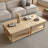 Fluted Lift-Top Coffee Table Hidden Open Storage Solid Wood Legs-443566989