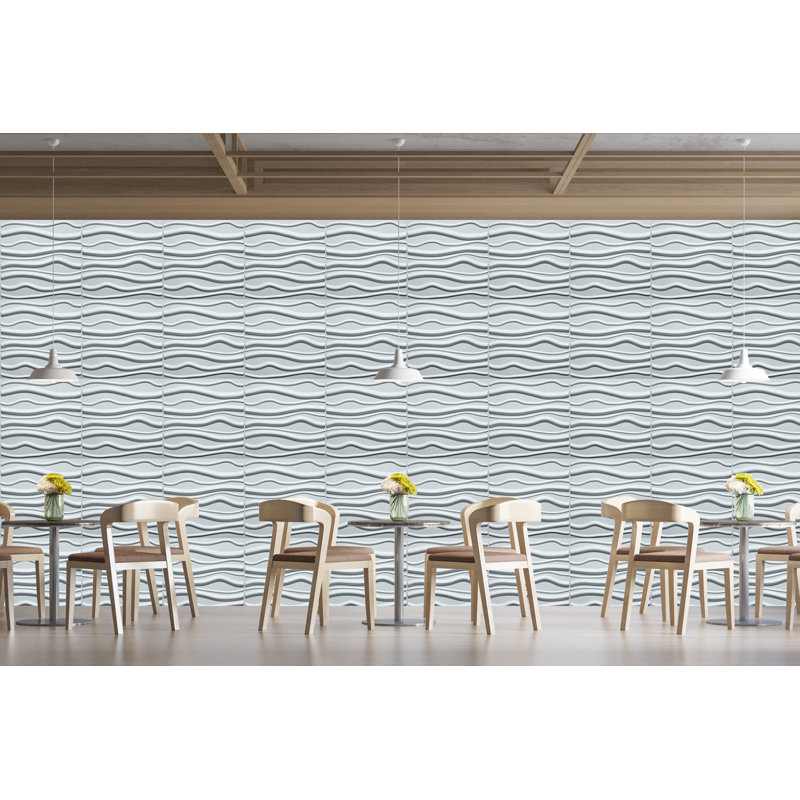 Panneau mural 3D blanc 19,7 po x 19,7 po Falkirk Ross