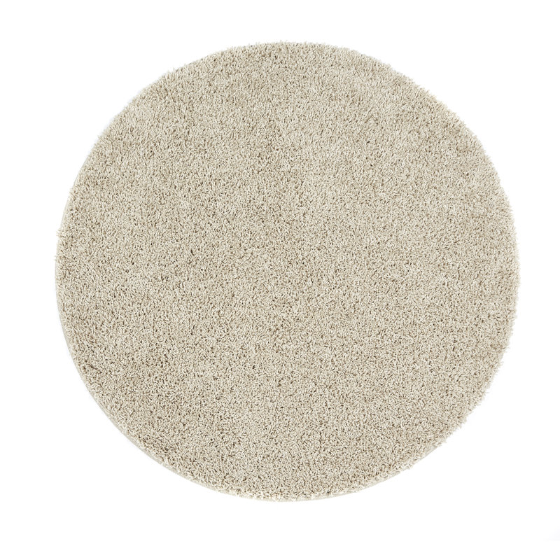 Solid Colour Shaggy Area Rug Stone, Rectangle 100 x 100cm