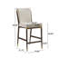 Tabouret de comptoir rembourré en fer Blondell-692600152