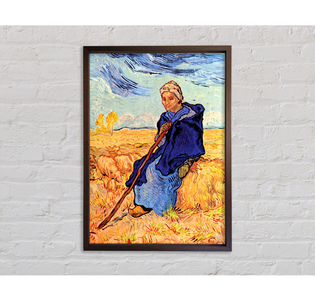 Van Gogh Die Hirtin Gerahmter Druck