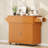 Rolling Kitchen Island with Drop Leaf Countertop, Sliding Door Storage & Lockable Wheels-583850879