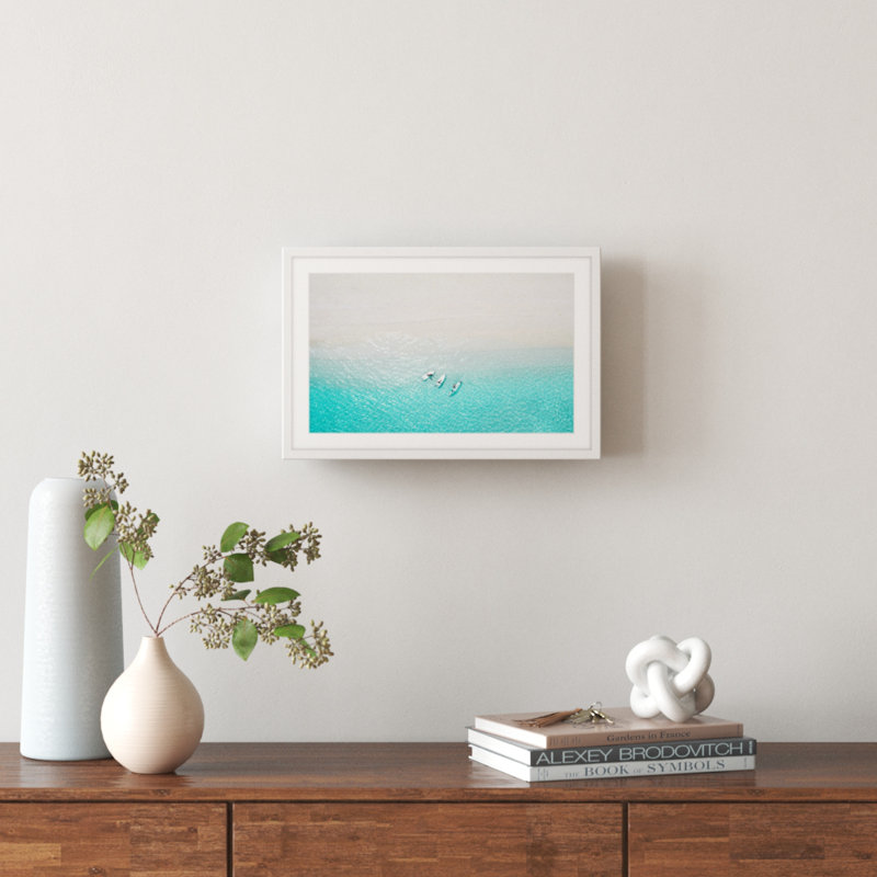 «Trois Bateaux», reproduction de photo sur papier encadrée, H 12 po x l 18 po