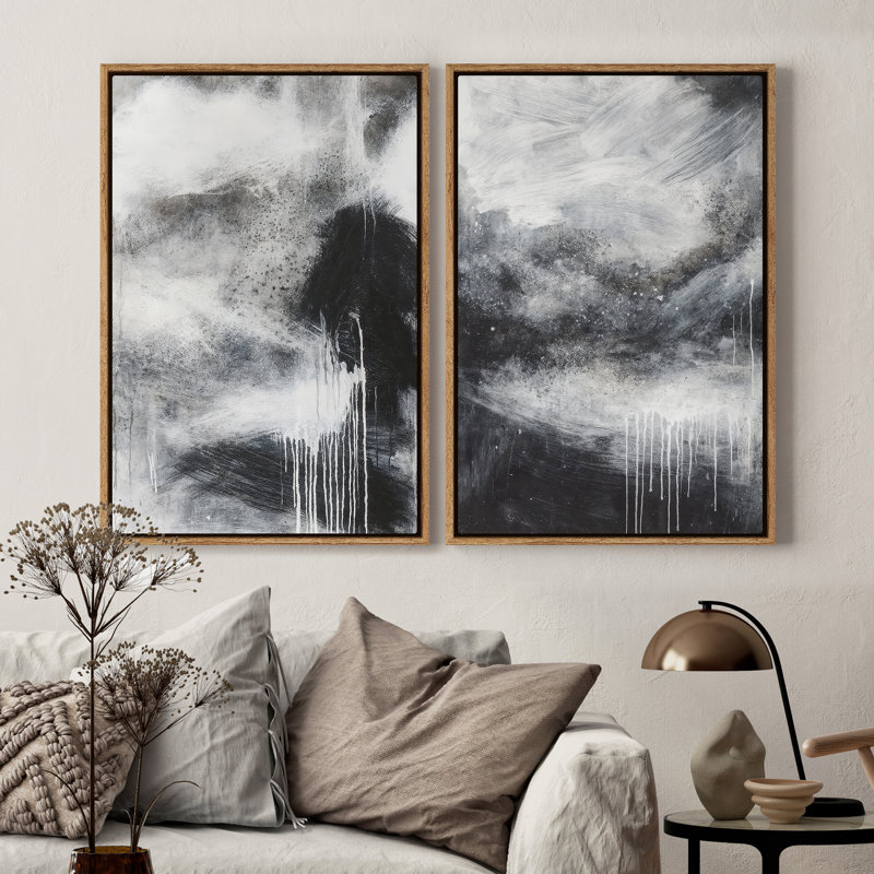 Art mural encadré sur toile, impressions murales abstraites rétro 24 "x 36", Naturel, H 36 po x l 24 po