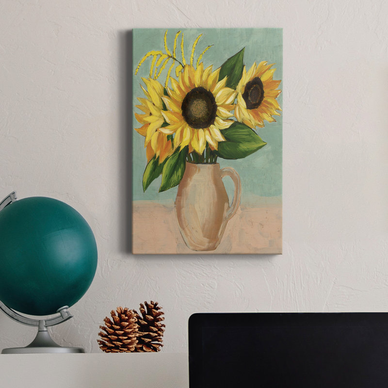 Tournesol après-midi II - impression sur toile tendue, H 60 po x l 40 po x P 1 po