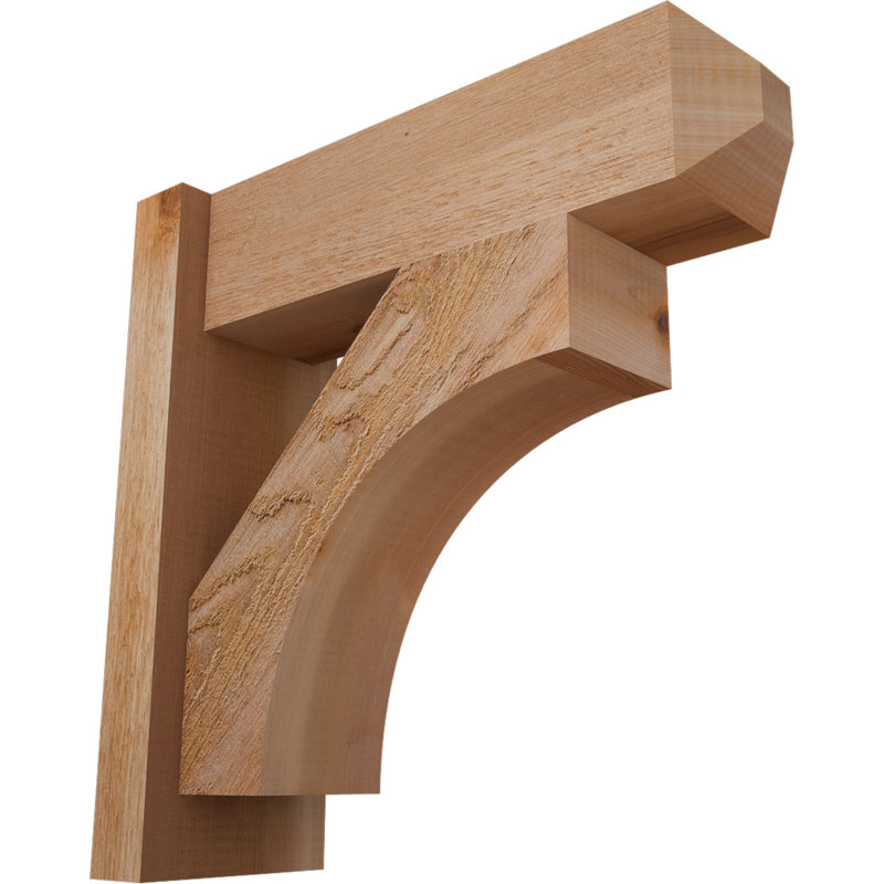 Persienne en bois rustique Westlake Craftsman, P 18 po x H 18 po, Cèdre rouge de l'Ouest de 6 po (sciage brut)