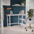 Martha Stewart Beckett Modern Trestle Desk with Open Side Shelving-89798278